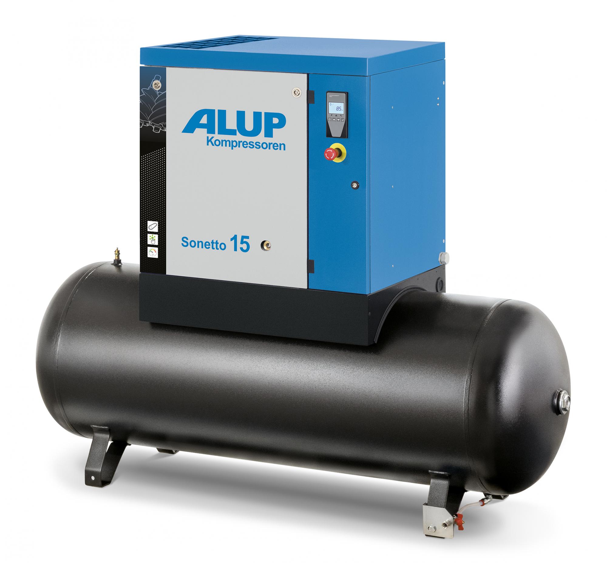 Винтовой компрессор ALUP SONETTO 20-10/270 на ресивере