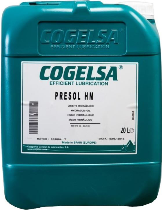 Индустриальное масло Cogelsa Presol HM 32 / 2052150 (20л)