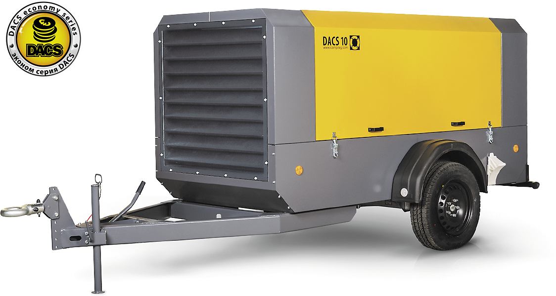 DACS 10 DRY передвижной дизельный компрессор Comprag