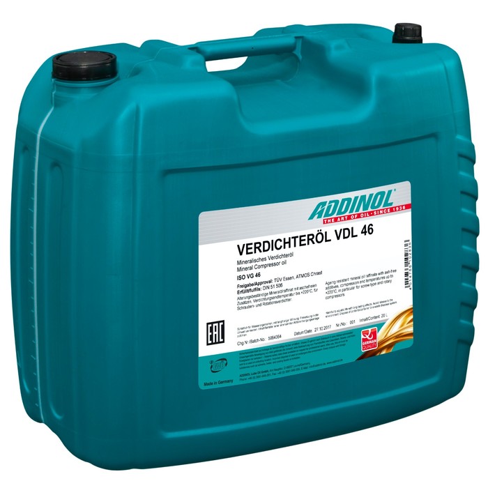 Масло компрессорное ADDINOL VERDICHTEROL VDL 46